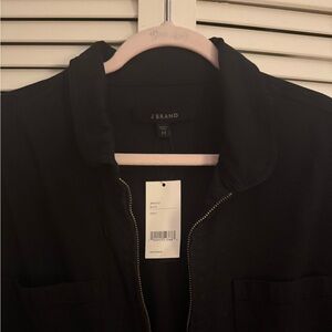 NWT J Brand Classic Black Zip-Up Jacket